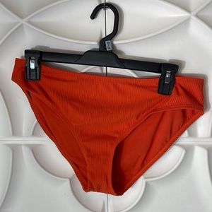 Andie swim orange ribbed bikini bottom sz L.    68